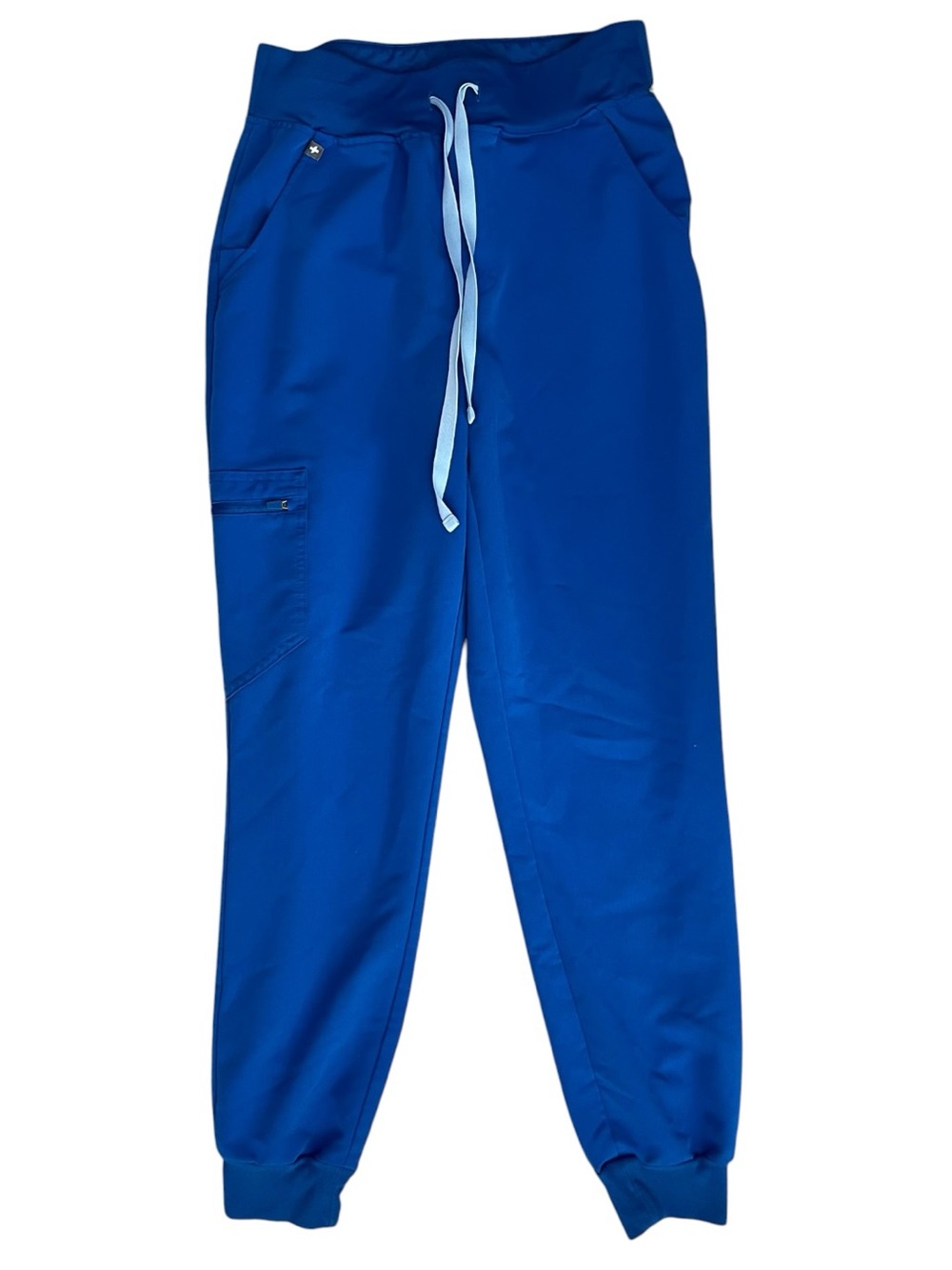 Figs High Waisted Zamora Jogger Scrub Pants | Royal Blue | Size Small - Picture 4 of 7